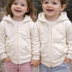 CAMPERA CANGURO CON CAPUCHA FRISADA CRUDA