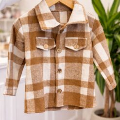 CAMISACO DE PAÑO BEBE MARRON