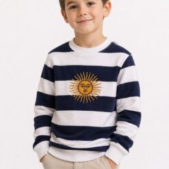 BUZO RAYADO NIÑOS SOL DE MAYO AZUL