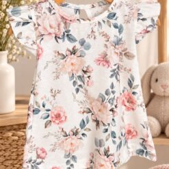 REMERA FLORES AZUL