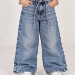 JEAN WIDE LEG CON LAZO BEBA