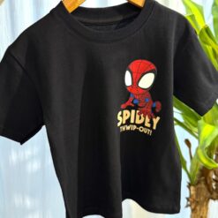 REMERA OVERSIZE SPIDEY NEGRA