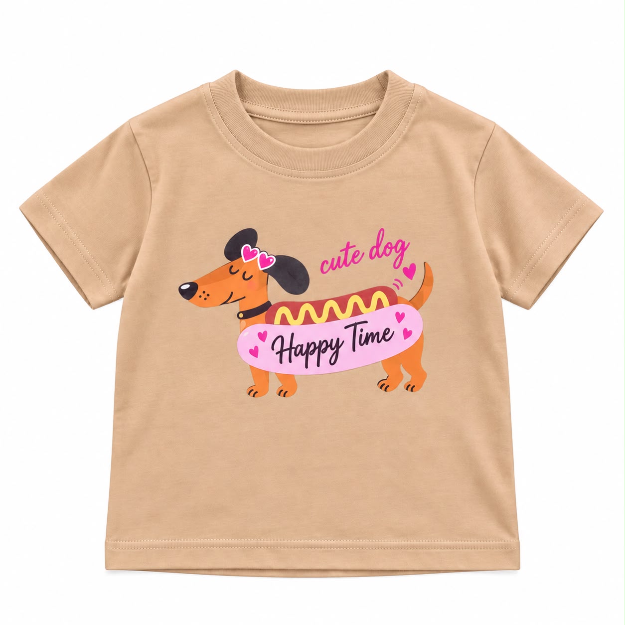 REMERA OVERSIZE SALCHICHA BEIGE